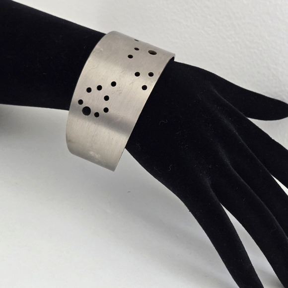 Scout Zodiac Cuff Bracelet Pisces Constellation Cutout Steel Modern Minimal Boho - Picture 2 of 15